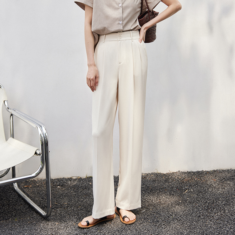 开春大促【1169】阔腿夏季垂感高腰凉感空气裤休闲宽松直筒