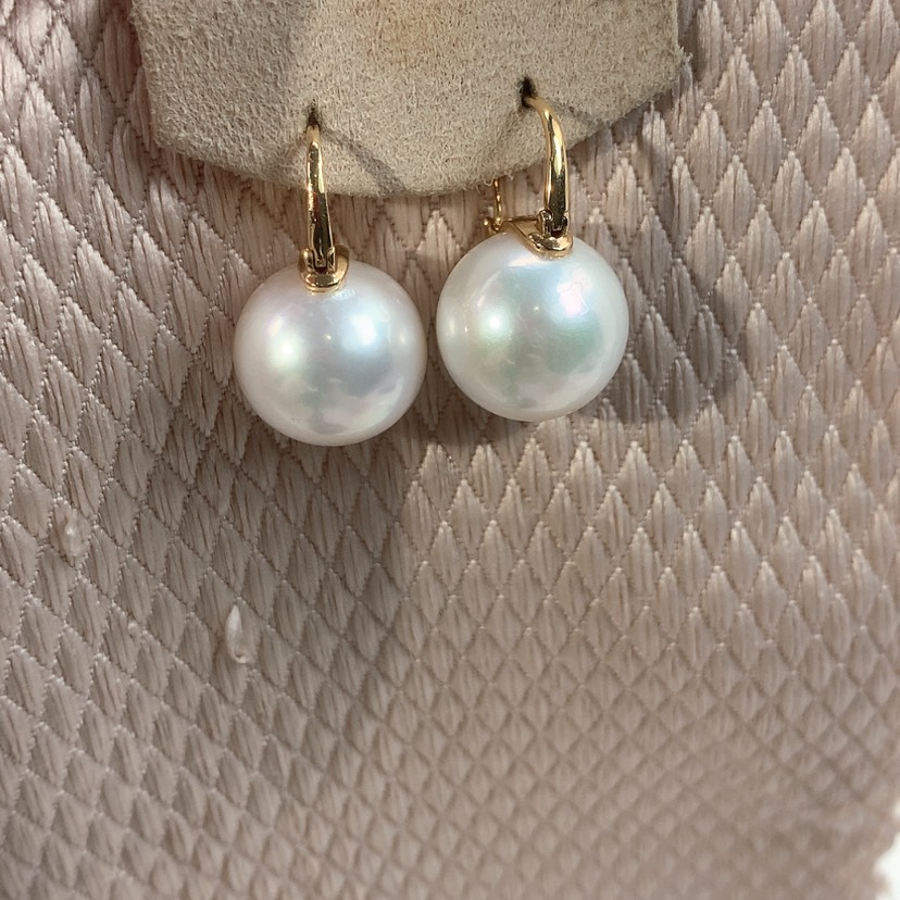 【闪购商品】淡水珍珠耳饰18K金镶嵌