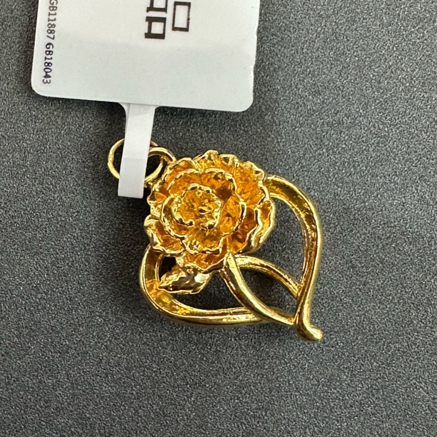 【莹莹专享】足金999  玫瑰花 ZP 0.49 纳金添福