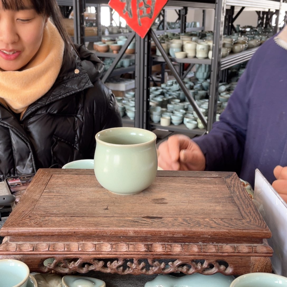 其他尚青釉大福袋杯微瑕无礼盒