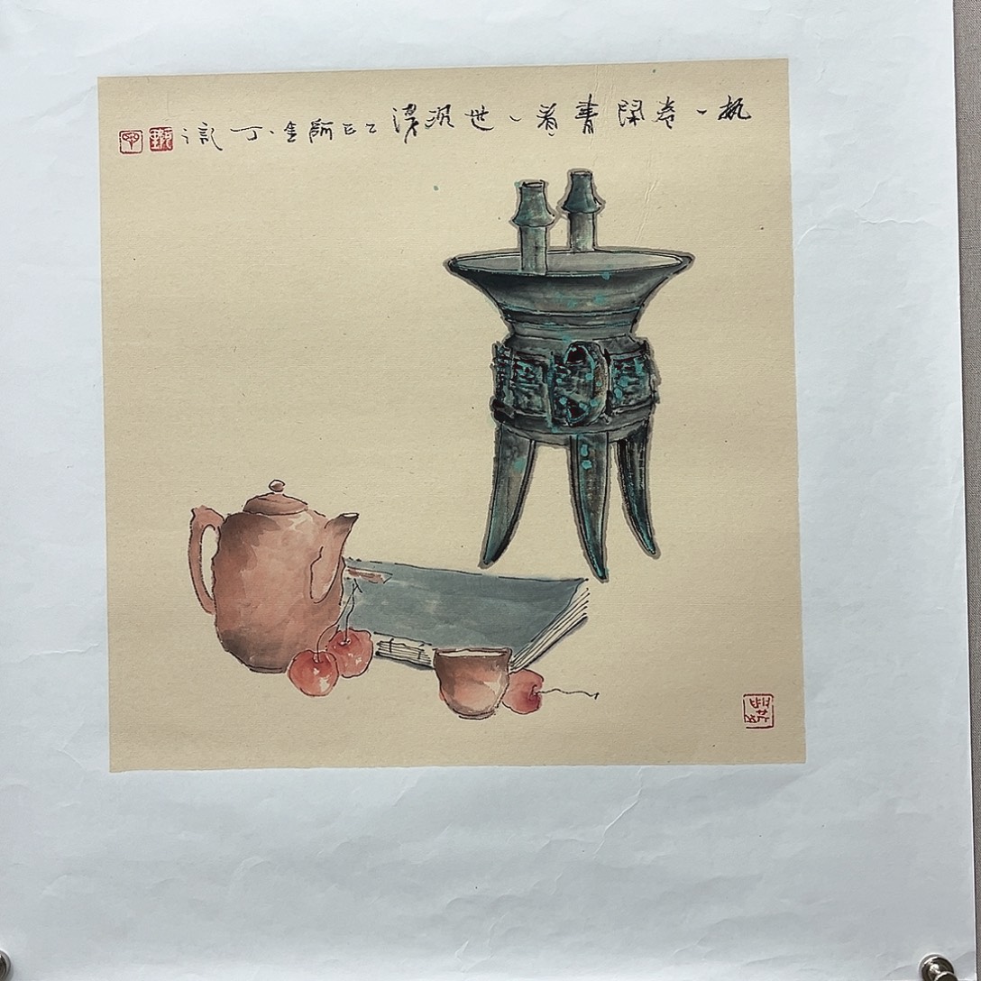 国画艺术家真人手绘
