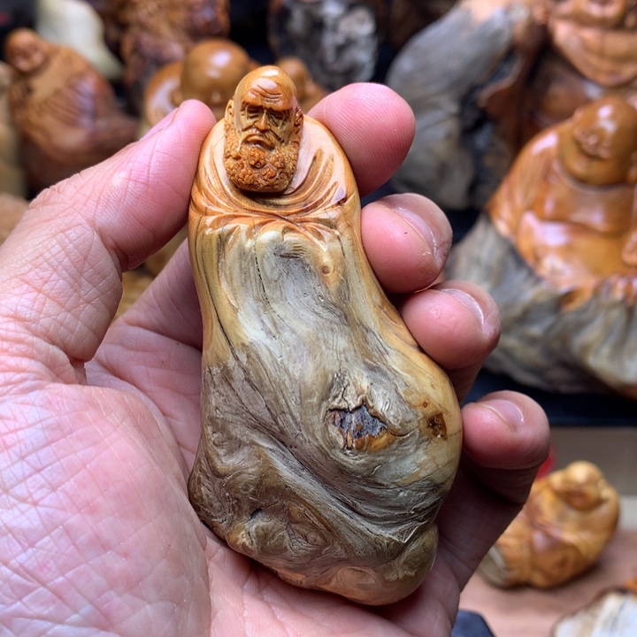 柏木（崖柏）崖柏陈化料手把件