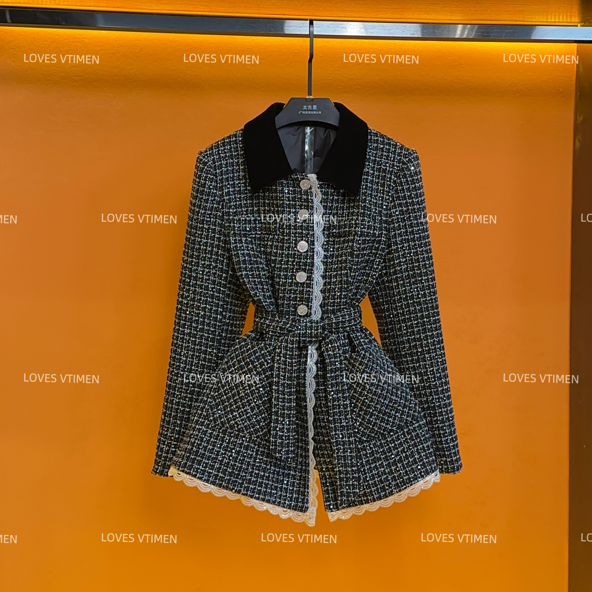 【宠粉价】羽绒服白鸭绒羊毛时尚设计师轻奢显瘦收腰CO-429