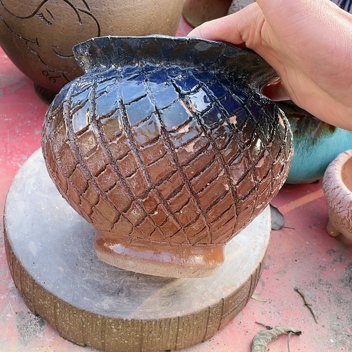 紫砂花盆瑕疵18.18花盆