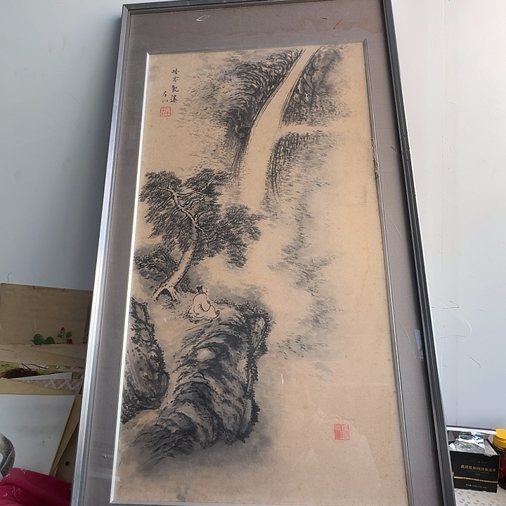 中古框画有瑕疵拍下