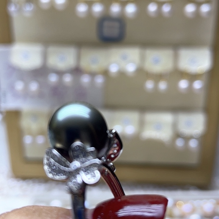 海水珍珠戒指银S925镶嵌