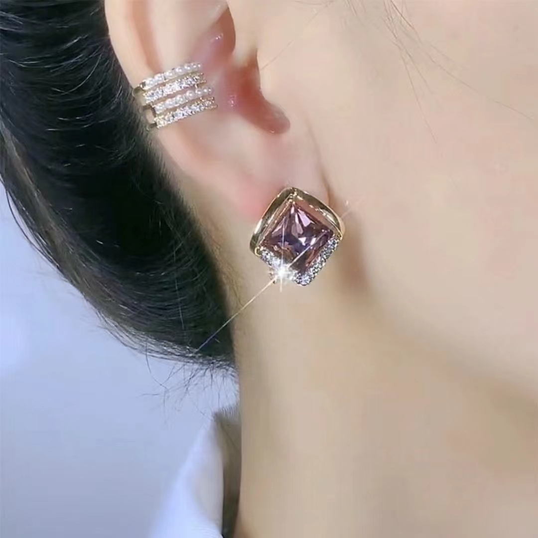 铜合金耳饰 气质轻奢时尚百搭个性精致小众耳饰JE3148