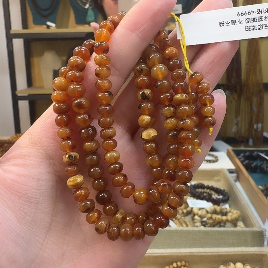 不***姜琥珀未镶嵌裸石抚顺琥珀6mm橘蜜
