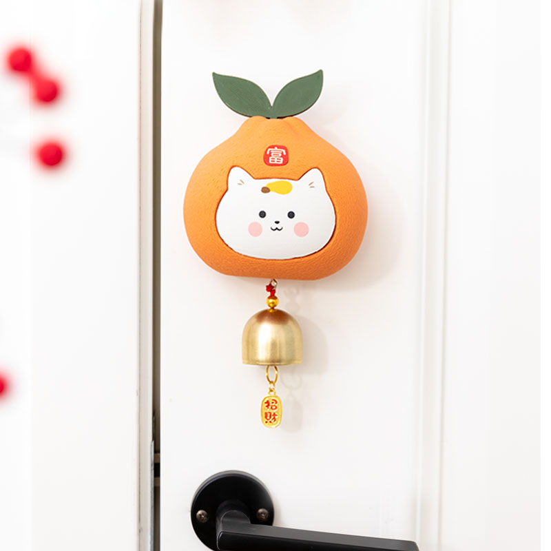 阿楹 可爱高颜值多巴胺门铃乔迁开业店铺进门提醒磁吸铜铃铛挂件