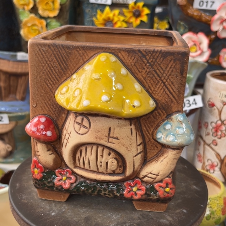 紫砂花盆粗陶材质多肉花盆