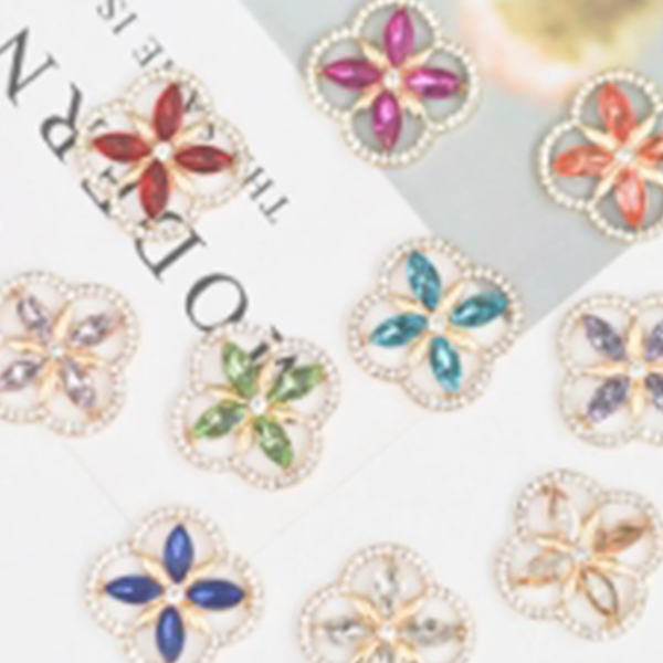 36-WH纯色925银草草链  发夹