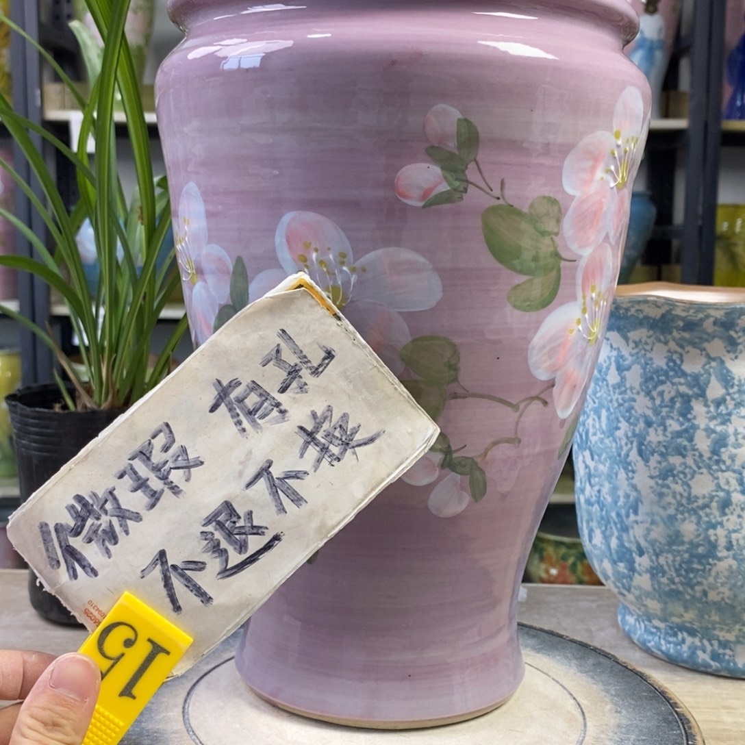 景德镇手工手绘陶瓷花盆