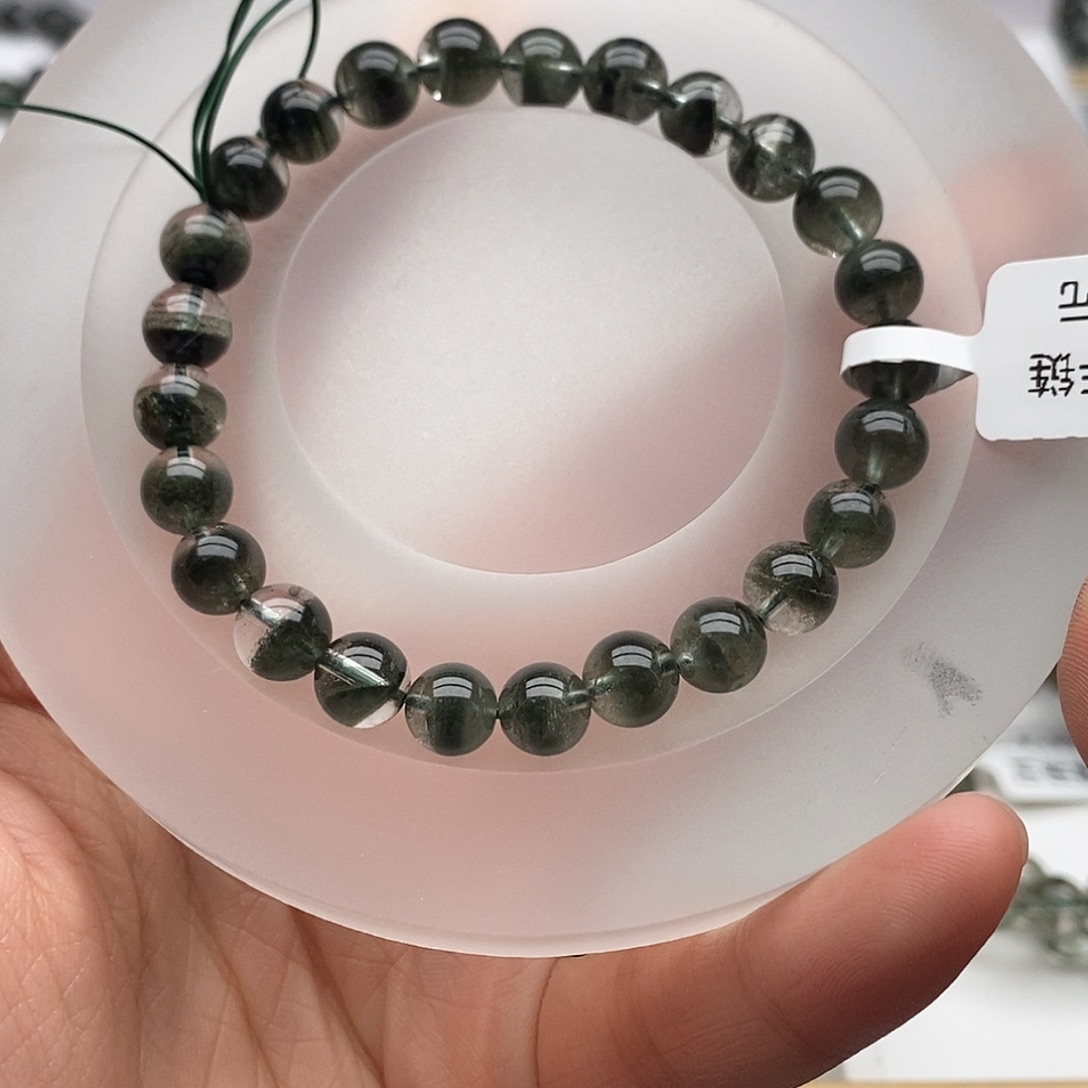 y***o水晶未镶嵌手链绿幽灵手链