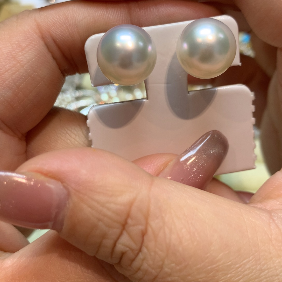 海水珍珠耳饰18K金镶嵌