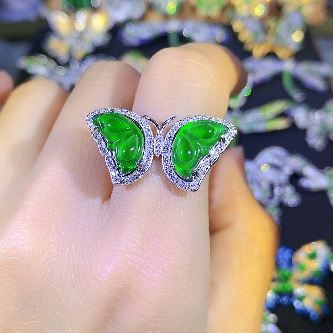 吊坠(不含链)银S925镶嵌翡翠