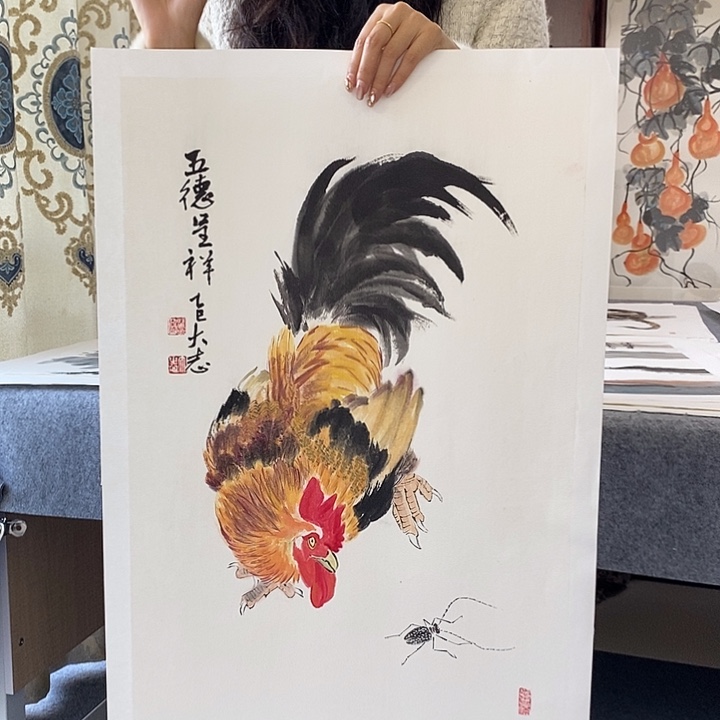 国画纯手绘国画写意作品45*68