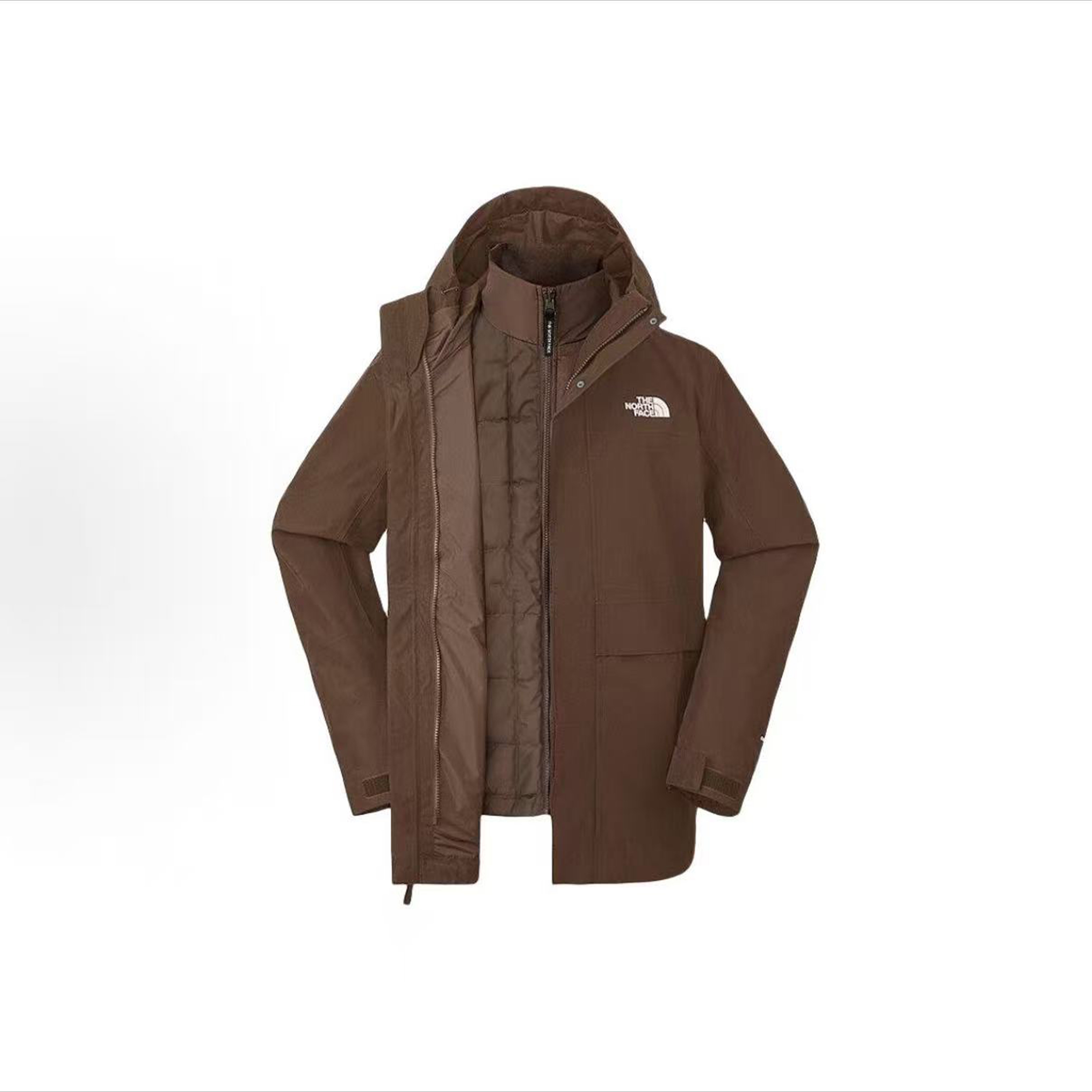 THE NORTH FACE北面男士宽松舒适拉链双层三合一休闲运动外套