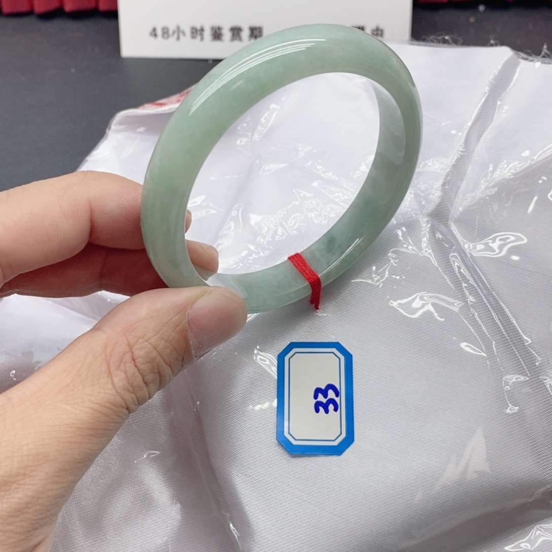 ****岫玉未镶嵌手镯翡手镯33