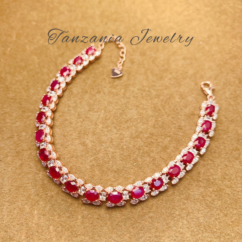 TSHSL1011-红宝石手链S925银镶嵌【高端奢华大气款】总约10克拉