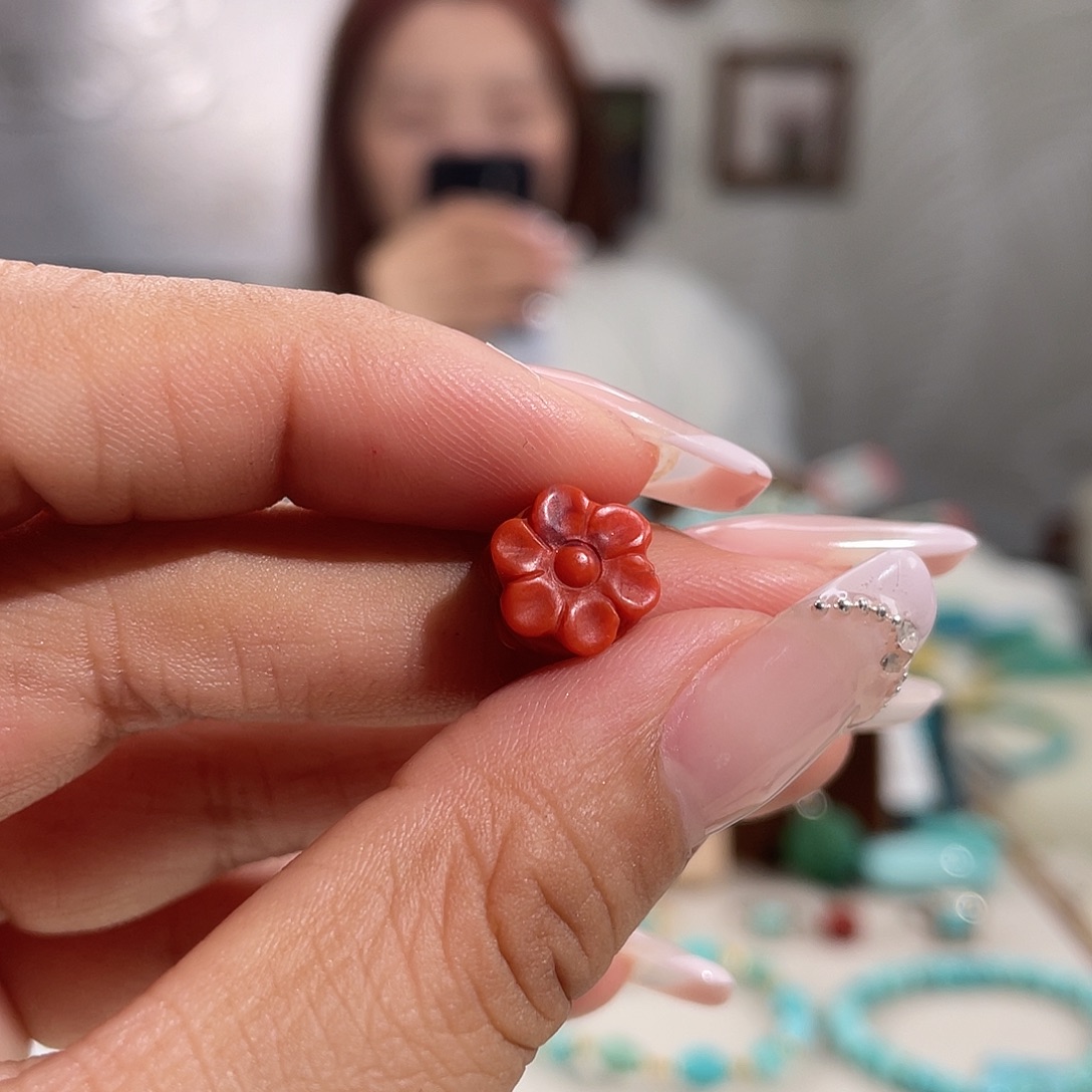 南红玛瑙未镶嵌花花
