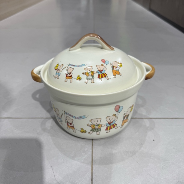 景德镇珍宝砂锅1812彩色小熊1.5升