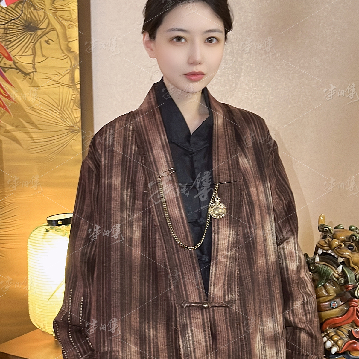 半闲集《修道》汉服春款做旧中式男装国风外套