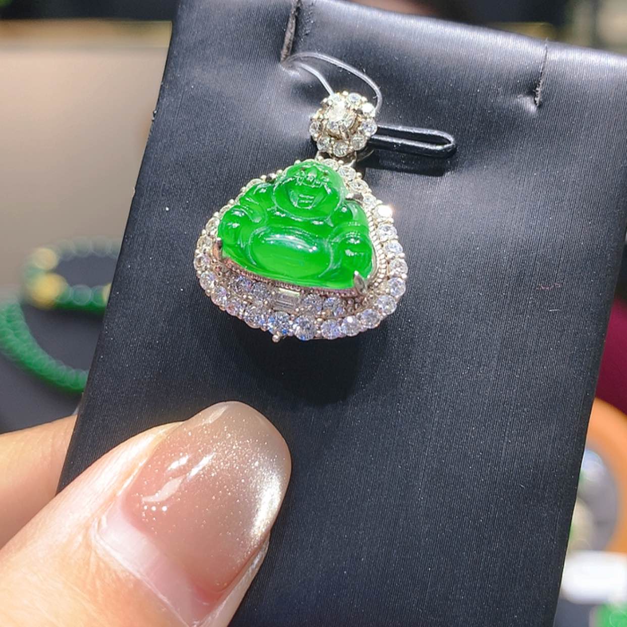 【闪购商品】翡翠银S925镶嵌颈饰1柒姐