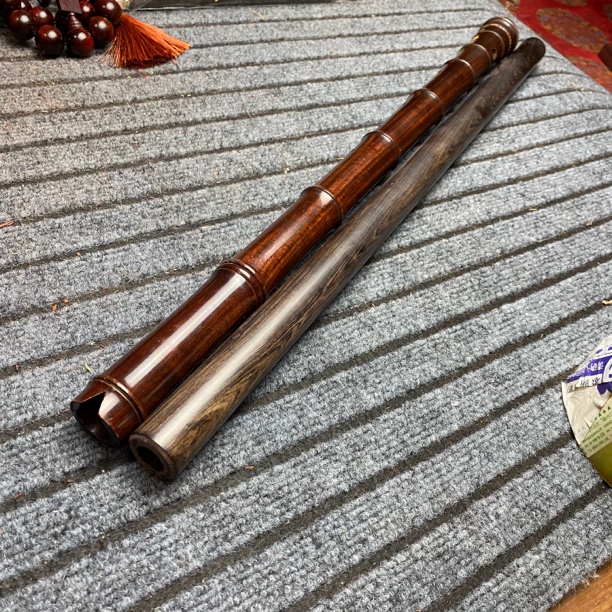赞比亚血檀箫坯天然木纹，音色纯正，收藏价值 非常高