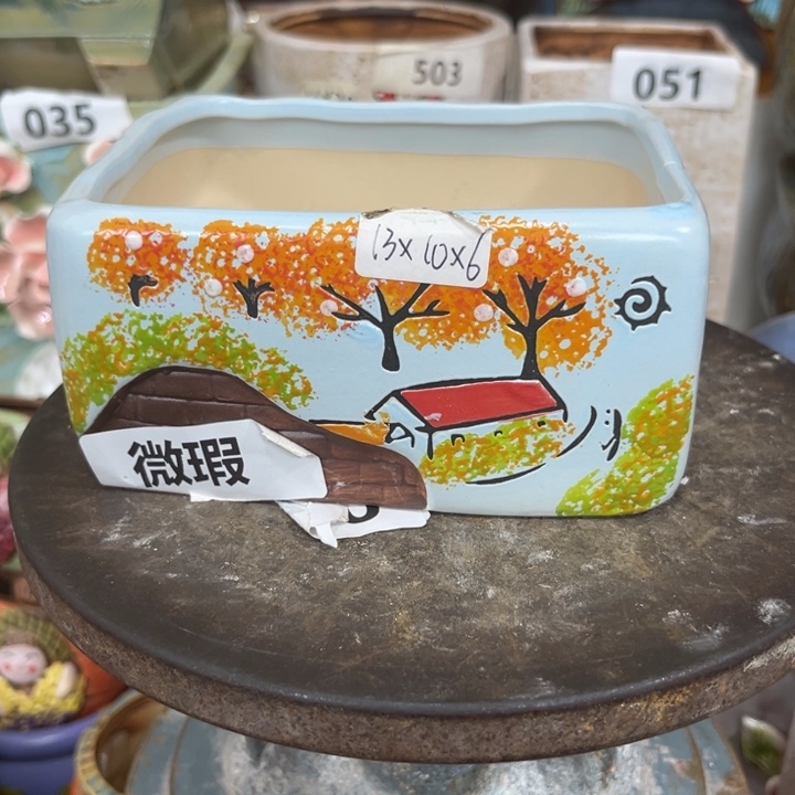 紫砂花盆粗陶材质多肉花盆