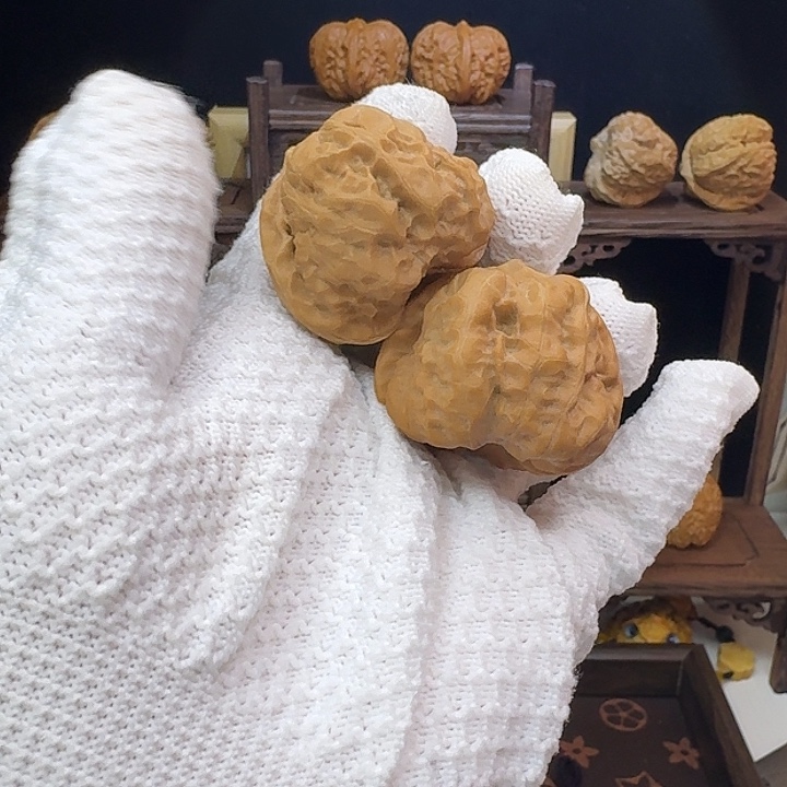 文玩核桃把件41全品无修蛤蟆头