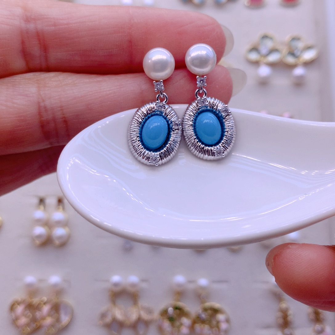 耳饰淡水珍珠合金