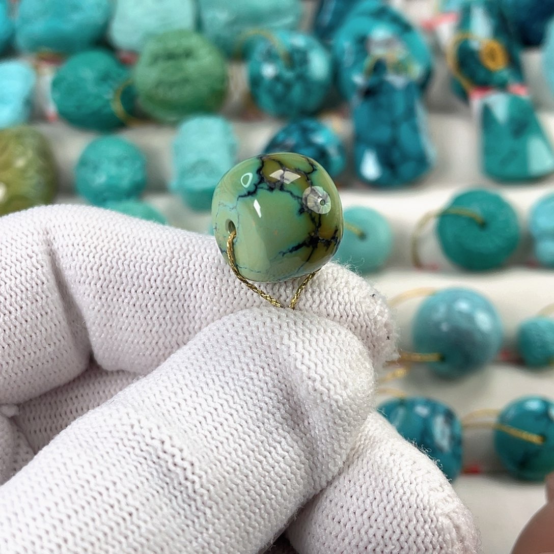 绿松石未镶嵌车挂直径15