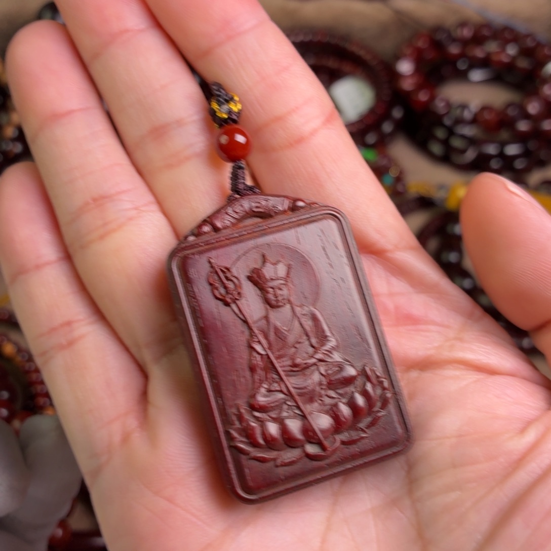 小叶紫檀手串/手链地藏吊坠