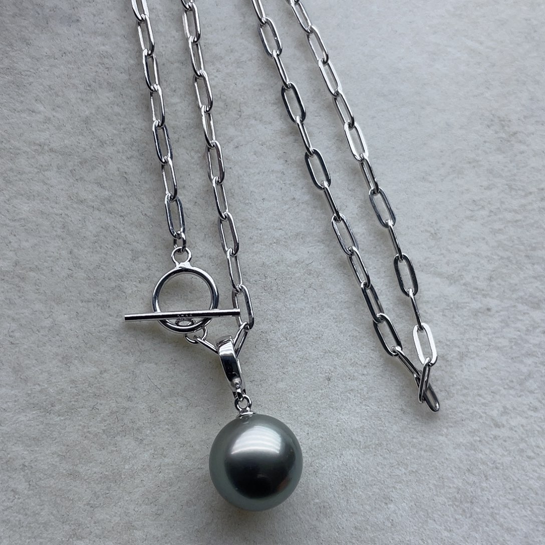 海水珍珠银S925镶嵌套链102