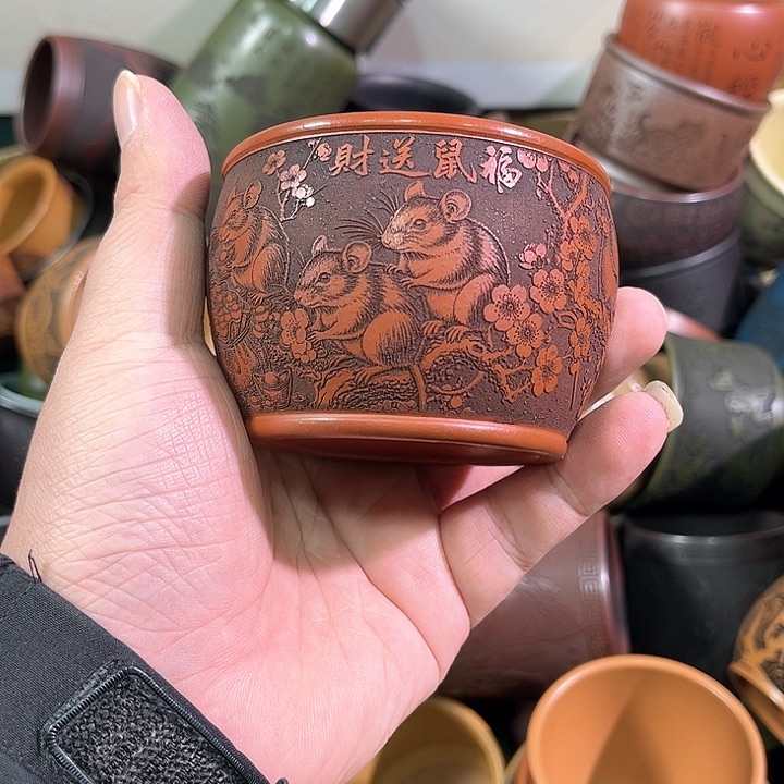 茶杯紫砂全手工紫砂主人杯