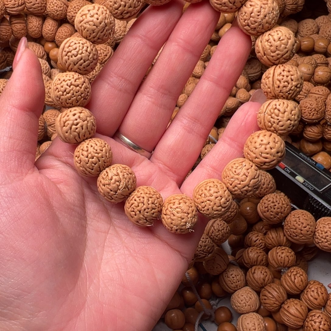 15尺寸圆周率桃核手串