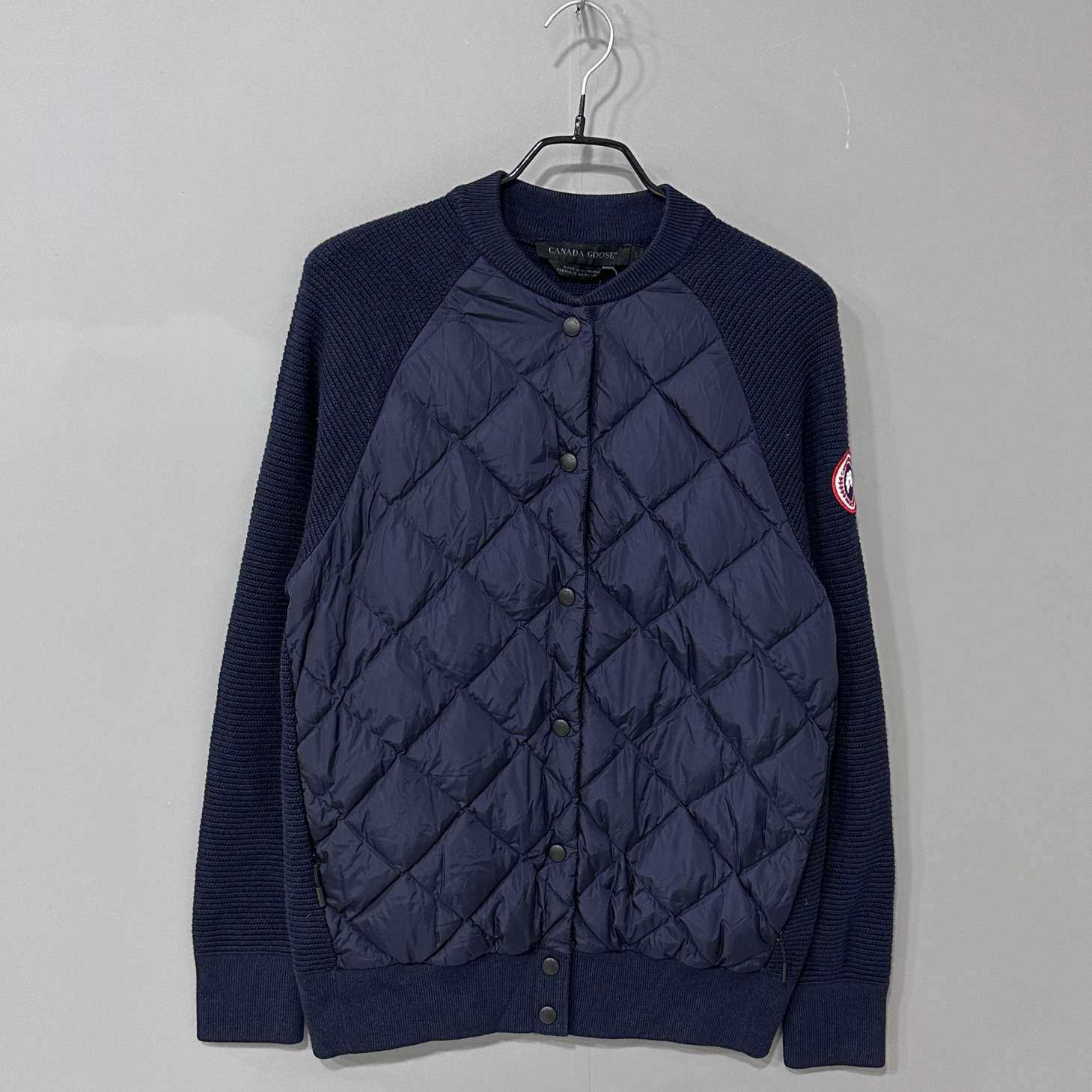 99新 CANADA GOOSE 女士绗缝针织飞行员羽绒夹克 /s码/46230