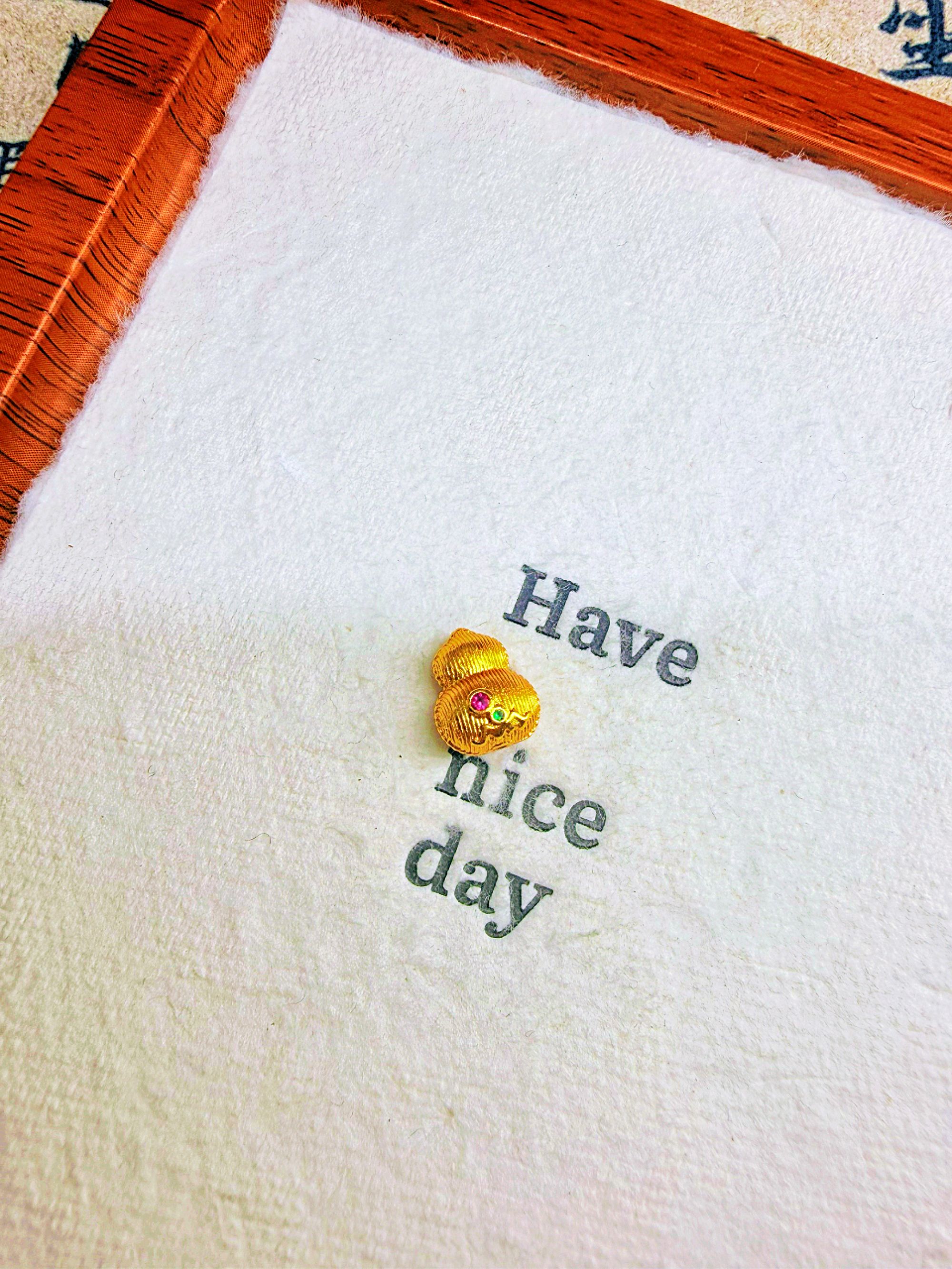 【丁老头甄选】精工拉丝铜钱葫芦配件60341