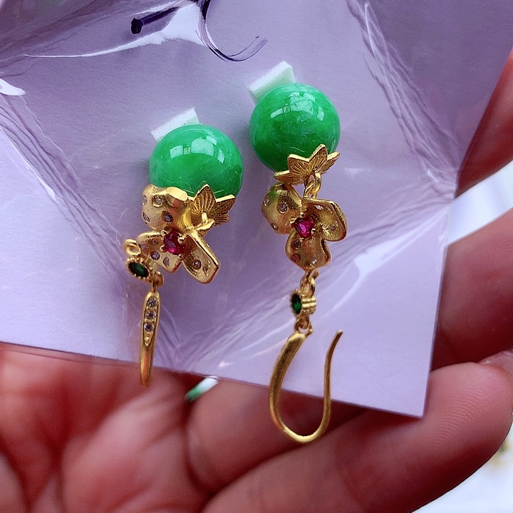 翡翠颈饰银S925镶嵌翡翠