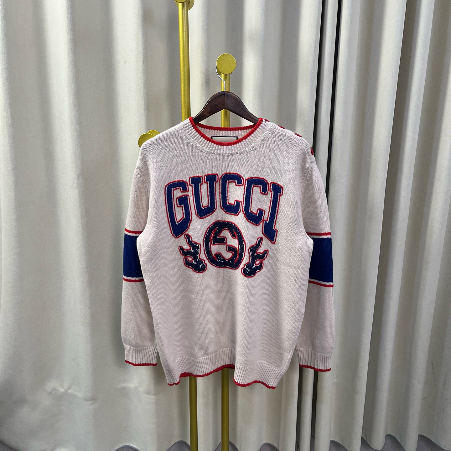 99新 GUCCI/古驰 25新款大logo毛衣 l码