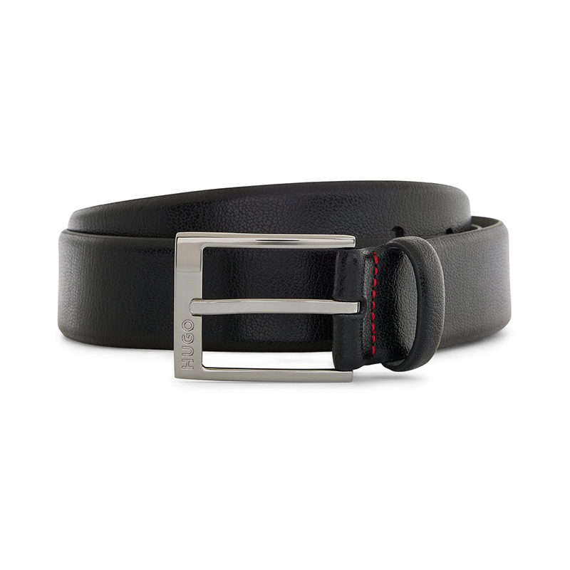 HugoBoss/雨果博斯男字母标志黑色腰带针扣百搭裤带配饰50385627