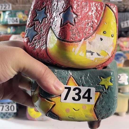 红陶多肉植物花盆