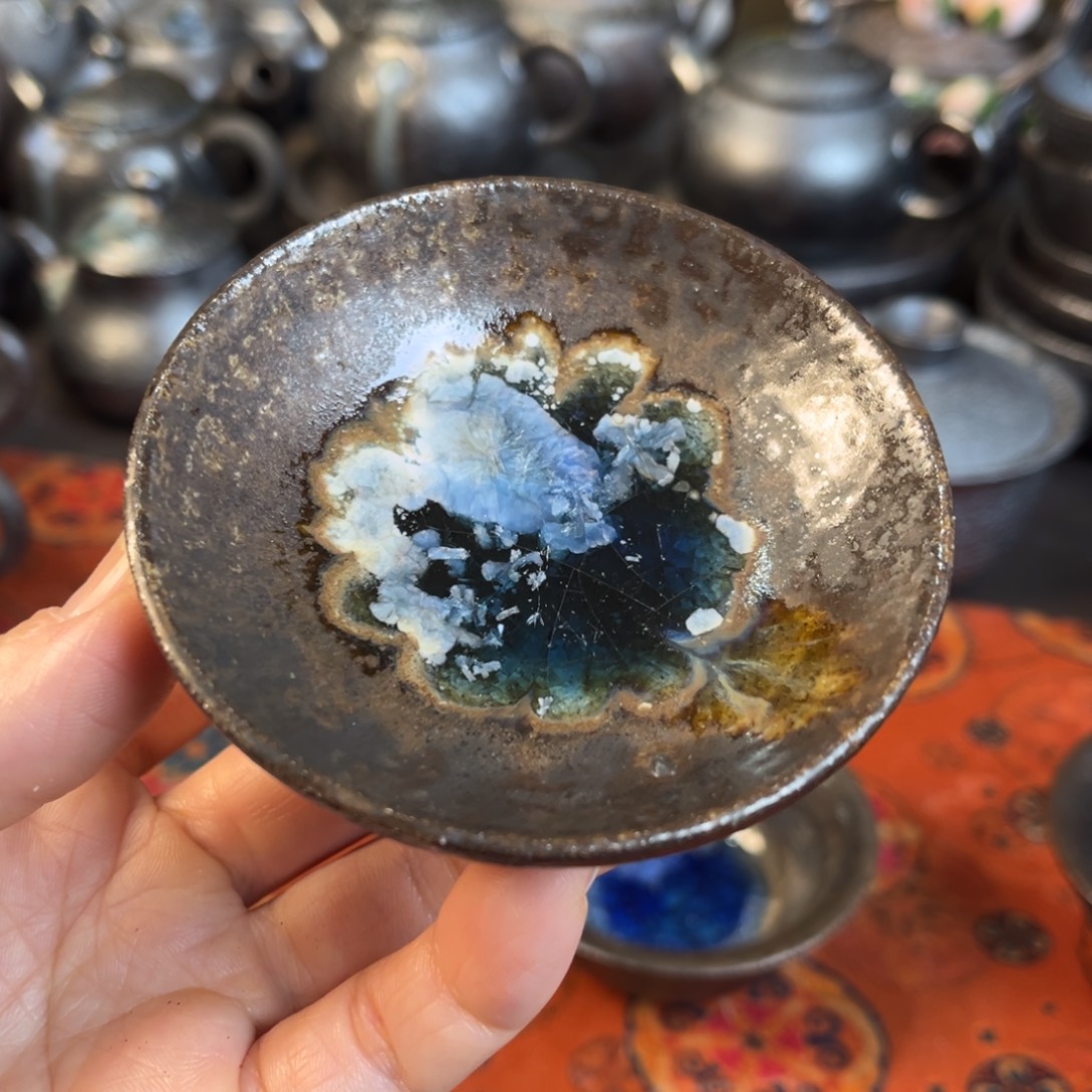 朝***薇柴烧茶器主人杯杯柴烧