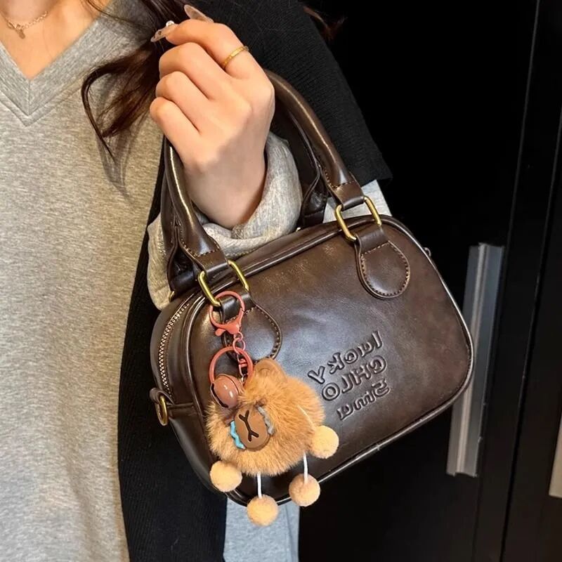 小众复古手提包时尚百搭保龄球包包女2025秋冬新款洋气单肩斜挎包