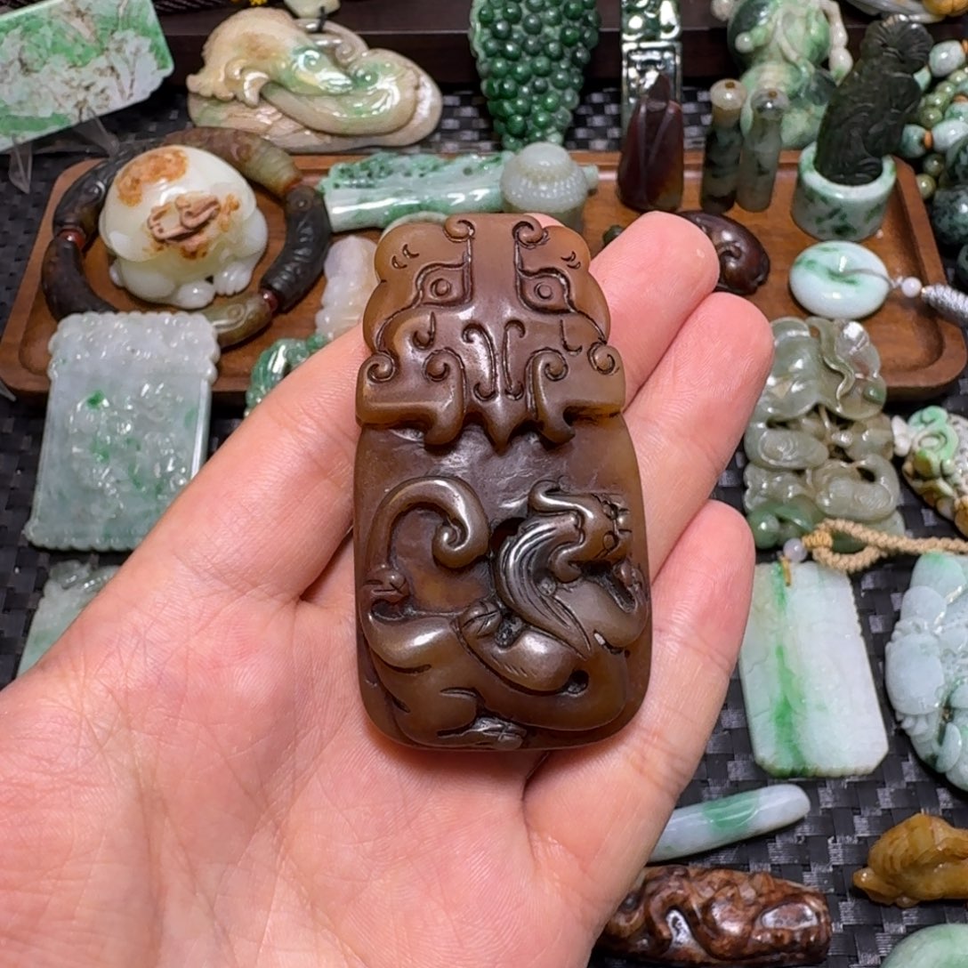 和田玉（糖玉）未镶嵌颈饰入*龙和田玉颈饰未镶嵌