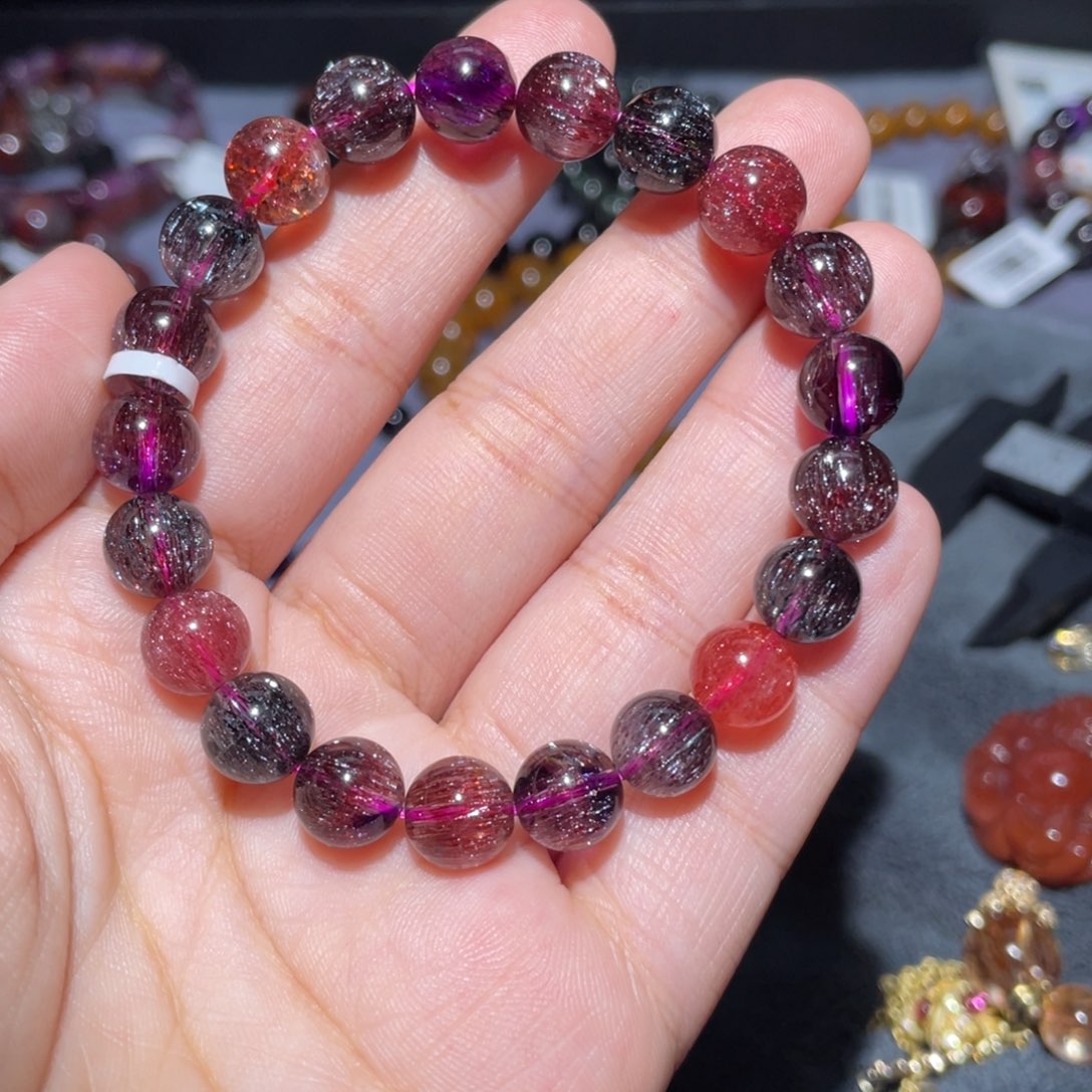 水晶手链未镶嵌L*宝约9mm -676