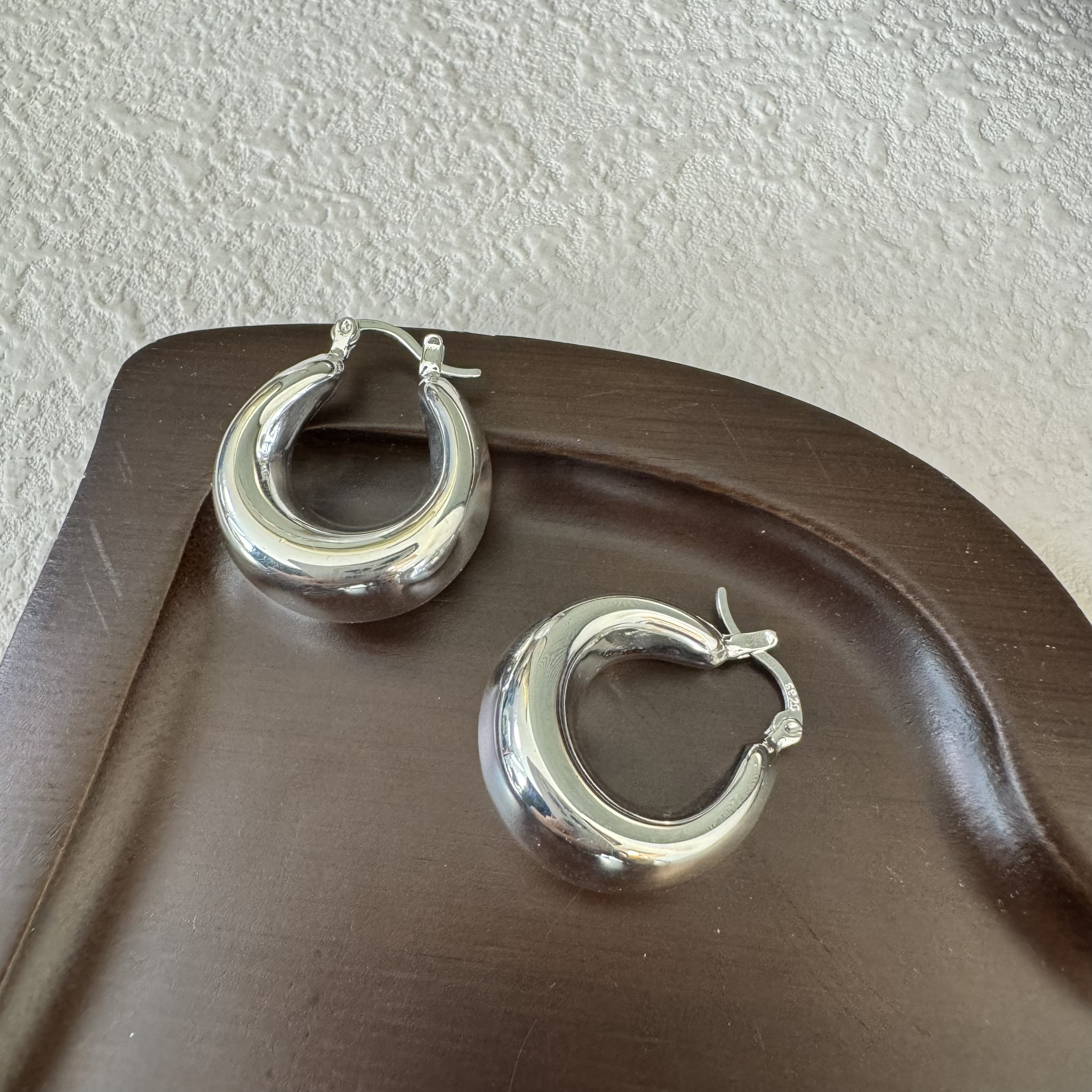 925银耳饰 o圈大光面高级感新款冷淡风-大胖福耳扣050