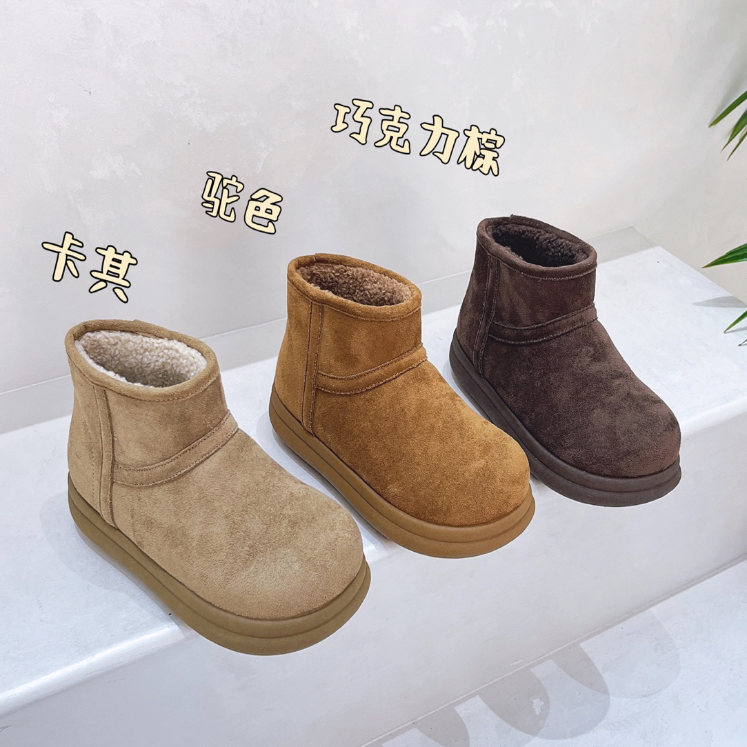 卡皮巴拉丑萌小皮匠9910面包雪地靴女新款防滑加绒保暖勃