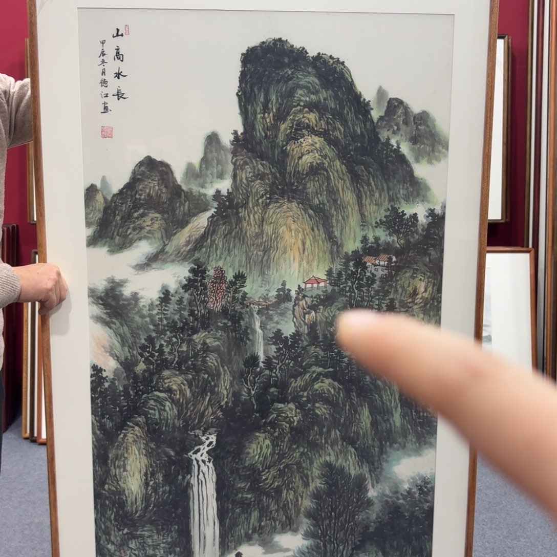 国画带框绘画160/80尺寸