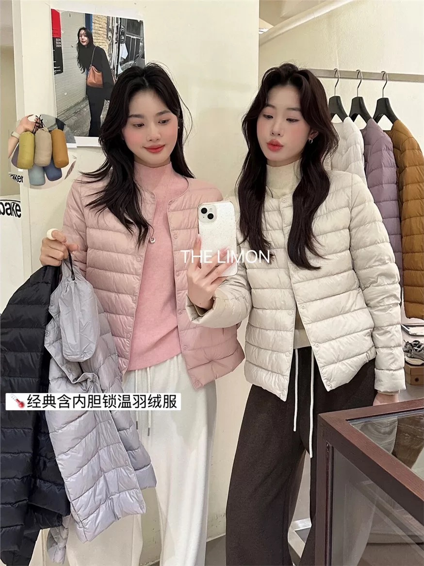 （胶囊羽绒服）韩国东大门冬季新款轻便胶囊可圆领可保暖羽绒服